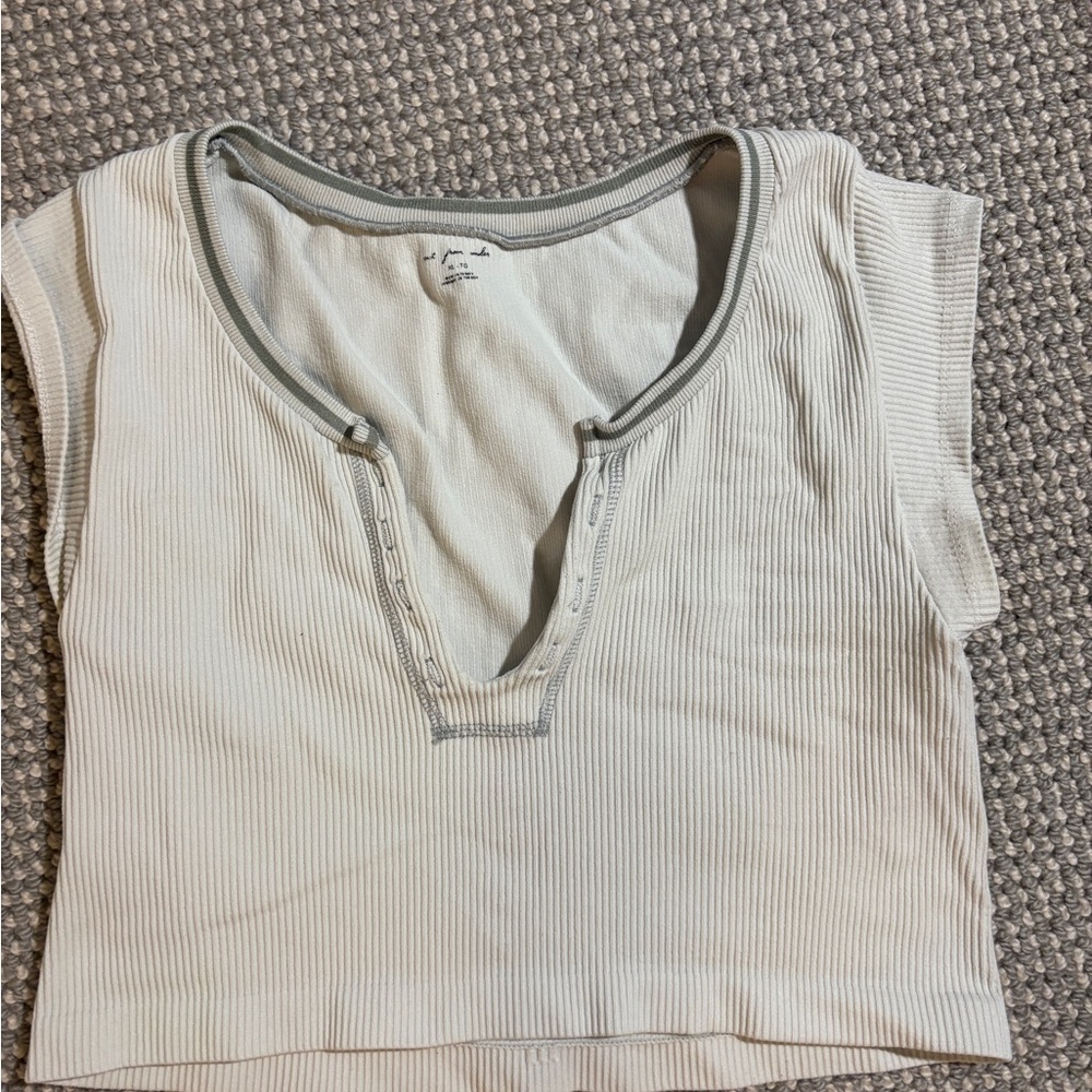 Urban Outfitters Out From Under Go For Gold Seamless Top Ivory